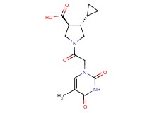 (3S*,4S*)-4-cyclopropyl-1-[(5-methyl-2,4-dioxo-3,4-dihydro-1(2H)-pyrimidinyl)acetyl]-3-pyrrolidinecarboxylic acid