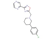 2-(5-{[3-(4-chlorophenyl)-1-piperidinyl]methyl}-1,2,4-oxadiazol-3-yl)pyrazine