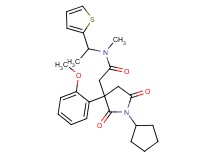 2-[1-cyclopentyl-3-(2-methoxyphenyl)-2,5-dioxo-3-pyrrolidinyl]-N-methyl-N-[1-(2-thienyl)ethyl]acetamide