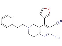 2-amino-4-(3-furyl)-6-(2-phenylethyl)-5,6,7,8-tetrahydro-1,6-naphthyridine-3-carbonitrile