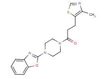 2-{4-[3-(4-methyl-1,3-thiazol-5-yl)propanoyl]piperazin-1-yl}-1,3-benzoxazole