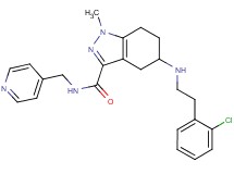 5-{[2-(2-chlorophenyl)ethyl]amino}-1-methyl-N-(4-pyridinylmethyl)-4,5,6,7-tetrahydro-1H-indazole-3-carboxamide