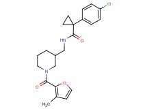 1-(4-chlorophenyl)-N-{[1-(3-methyl-2-furoyl)-3-piperidinyl]methyl}cyclopropanecarboxamide