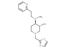 (3R*,4R*)-4-{methyl[2-(2-pyridinyl)ethyl]amino}-1-(1,3-thiazol-2-ylmethyl)-3-piperidinol
