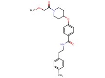 4-{[1-(methoxyacetyl)-4-piperidinyl]oxy}-N-[2-(4-methylphenyl)ethyl]benzamide