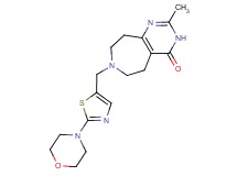 2-methyl-7-[(2-morpholin-4-yl-1,3-thiazol-5-yl)methyl]-3,5,6,7,8,9-hexahydro-4H-pyrimido[4,5-d]azepin-4-one