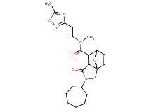 (3aR*,6S*)-2-cycloheptyl-N-methyl-N-[2-(5-methyl-1,2,4-oxadiazol-3-yl)ethyl]-1-oxo-1,2,3,6,7,7a-hexahydro-3a,6-epoxyisoindole-7-carboxamide