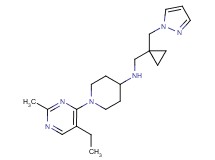 1-(5-ethyl-2-methylpyrimidin-4-yl)-N-{[1-(1H-pyrazol-1-ylmethyl)cyclopropyl]methyl}piperidin-4-amine