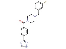 1-(3-fluorobenzyl)-4-[4-(1H-1,2,4-triazol-3-yl)benzoyl]piperazine