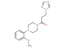1-(2-methoxyphenyl)-4-[3-(1H-1,2,4-triazol-1-yl)propanoyl]piperazine trifluoroacetate