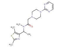 N-[1-(2,5-dimethyl-1,3-thiazol-4-yl)ethyl]-N-methyl-2-[4-(2-pyrimidinyl)-1-piperazinyl]acetamide