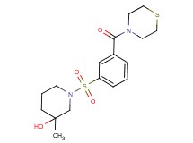3-methyl-1-{[3-(thiomorpholin-4-ylcarbonyl)phenyl]sulfonyl}piperidin-3-ol
