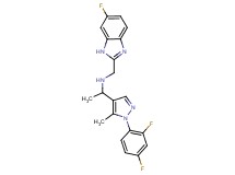 1-[1-(2,4-difluorophenyl)-5-methyl-1H-pyrazol-4-yl]-N-[(6-fluoro-1H-benzimidazol-2-yl)methyl]ethanamine