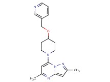2,5-dimethyl-7-[4-(pyridin-3-ylmethoxy)piperidin-1-yl]pyrazolo[1,5-a]pyrimidine
