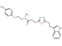 3-{5-[2-(1H-indol-3-yl)ethyl]-1,3,4-oxadiazol-2-yl}-N-methyl-N-[2-(4-methylphenoxy)ethyl]propanamide