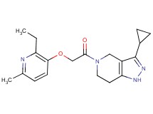3-cyclopropyl-5-{[(2-ethyl-6-methyl-3-pyridinyl)oxy]acetyl}-4,5,6,7-tetrahydro-1H-pyrazolo[4,3-c]pyridine bis(trifluoroacetate)