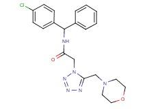 N-[(4-chlorophenyl)(phenyl)methyl]-2-[5-(4-morpholinylmethyl)-1H-tetrazol-1-yl]acetamide