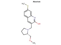 3-{[(2S)-2-(methoxymethyl)-1-pyrrolidinyl]methyl}-7-(methylthio)-2-quinolinol