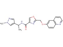 N-[1-(1-methyl-1H-pyrazol-4-yl)ethyl]-2-[(6-quinolinyloxy)methyl]-1,3-oxazole-4-carboxamide