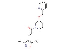 2-[({1-[3-(3,5-dimethyl-4-isoxazolyl)propanoyl]-3-piperidinyl}oxy)methyl]pyridine