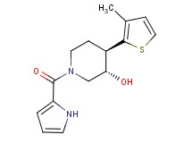 (3S*,4R*)-4-(3-methyl-2-thienyl)-1-(1H-pyrrol-2-ylcarbonyl)piperidin-3-ol