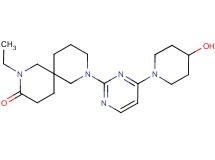 2-ethyl-8-[4-(4-hydroxy-1-piperidinyl)-2-pyrimidinyl]-2,8-diazaspiro[5.5]undecan-3-one