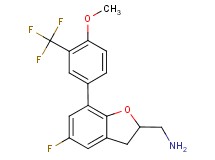 ({5-fluoro-7-[4-methoxy-3-(trifluoromethyl)phenyl]-2,3-dihydro-1-benzofuran-2-yl}methyl)amine