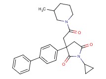 3-(4-biphenylyl)-1-cyclopropyl-3-[2-(3-methyl-1-piperidinyl)-2-oxoethyl]-2,5-pyrrolidinedione