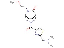 (1S*,5R*)-3-({2-[(dimethylamino)methyl]-1,3-thiazol-4-yl}carbonyl)-6-(2-methoxyethyl)-3,6-diazabicyclo[3.2.2]nonan-7-one