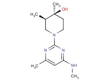 (3R*,4S*)-3,4-dimethyl-1-[4-methyl-6-(methylamino)-2-pyrimidinyl]-4-piperidinol