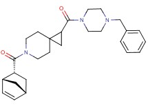 1-[(4-benzyl-1-piperazinyl)carbonyl]-6-[(1R*,2R*,4R*)-bicyclo[2.2.1]hept-5-en-2-ylcarbonyl]-6-azaspiro[2.5]octane