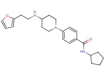 N-cyclopentyl-4-(4-{[2-(2-furyl)ethyl]amino}-1-piperidinyl)benzamide