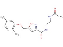 N-[2-(acetylamino)ethyl]-5-[(2,5-dimethylphenoxy)methyl]isoxazole-3-carboxamide