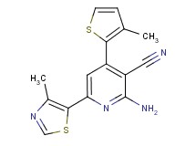 2-amino-6-(4-methyl-1,3-thiazol-5-yl)-4-(3-methyl-2-thienyl)nicotinonitrile