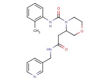 N-(2-methylphenyl)-3-{2-oxo-2-[(3-pyridinylmethyl)amino]ethyl}-4-morpholinecarboxamide