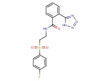 N-{2-[(4-fluorophenyl)sulfonyl]ethyl}-2-(1H-tetrazol-5-yl)benzamide