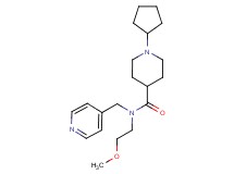 1-cyclopentyl-N-(2-methoxyethyl)-N-(pyridin-4-ylmethyl)piperidine-4-carboxamide