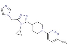 3-{4-[4-cyclopropyl-5-(1H-imidazol-1-ylmethyl)-4H-1,2,4-triazol-3-yl]piperidin-1-yl}-6-methylpyridazine