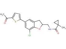 N-{[5-(5-acetyl-2-thienyl)-7-chloro-2,3-dihydro-1-benzofuran-2-yl]methyl}-1-methylcyclopropanecarboxamide