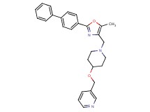3-{[(1-{[2-(4-biphenylyl)-5-methyl-1,3-oxazol-4-yl]methyl}-4-piperidinyl)oxy]methyl}pyridine