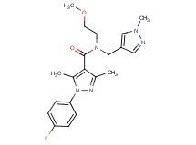 1-(4-fluorophenyl)-N-(2-methoxyethyl)-3,5-dimethyl-N-[(1-methyl-1H-pyrazol-4-yl)methyl]-1H-pyrazole-4-carboxamide