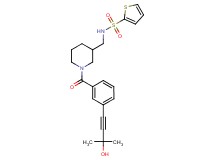 N-({1-[3-(3-hydroxy-3-methyl-1-butyn-1-yl)benzoyl]-3-piperidinyl}methyl)-2-thiophenesulfonamide