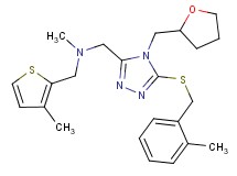 N-methyl-1-[5-[(2-methylbenzyl)thio]-4-(tetrahydro-2-furanylmethyl)-4H-1,2,4-triazol-3-yl]-N-[(3-methyl-2-thienyl)methyl]methanamine