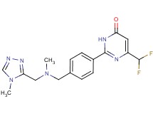 6-(difluoromethyl)-2-[4-({methyl[(4-methyl-4H-1,2,4-triazol-3-yl)methyl]amino}methyl)phenyl]pyrimidin-4(3H)-one
