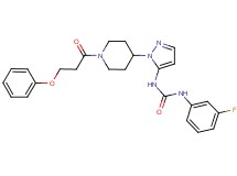 N-(3-fluorophenyl)-N'-{1-[1-(3-phenoxypropanoyl)-4-piperidinyl]-1H-pyrazol-5-yl}urea