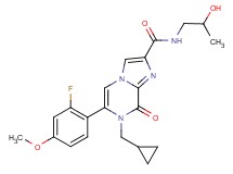 7-(cyclopropylmethyl)-6-(2-fluoro-4-methoxyphenyl)-N-(2-hydroxypropyl)-8-oxo-7,8-dihydroimidazo[1,2-a]pyrazine-2-carboxamide