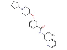 3-[(1-cyclopentyl-4-piperidinyl)oxy]-N-[1-methyl-2-(3-methyl-2-pyridinyl)ethyl]benzamide