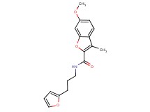 N-[3-(2-furyl)propyl]-6-methoxy-3-methyl-1-benzofuran-2-carboxamide