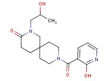 2-(2-hydroxypropyl)-9-[(2-hydroxy-3-pyridinyl)carbonyl]-2,9-diazaspiro[5.5]undecan-3-one