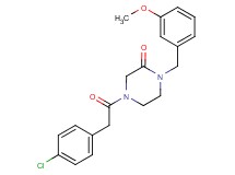 4-[(4-chlorophenyl)acetyl]-1-(3-methoxybenzyl)-2-piperazinone